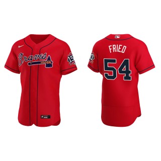 Max Fried Red 2021 World Series 150th Anniversary Jersey