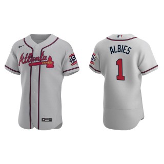 Ozzie Albies Gray 2021 World Series 150th Anniversary Jersey