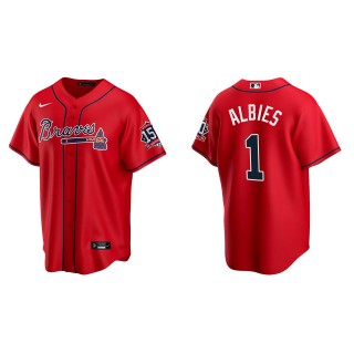 Ozzie Albies Red 150th Anniversary Replica Jersey