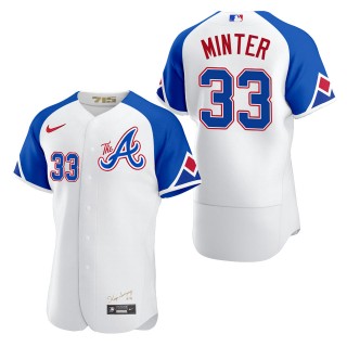 A.J. Minter Atlanta Braves White City Connect Authentic Jersey