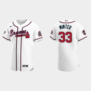 A.J. Minter Braves White 2021 MLB All-Star Game Authentic Jersey