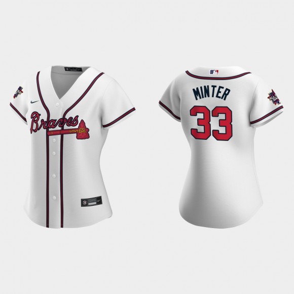 A.J. Minter Braves White 2021 MLB All-Star Game Replica Jersey
