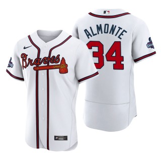 Abraham Almonte Atlanta Braves Nike White 2021 World Series Champions Authentic Jersey