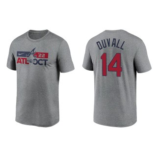 Adam Duvall Atlanta Braves Heather Charcoal 2022 Postseason T-Shirt