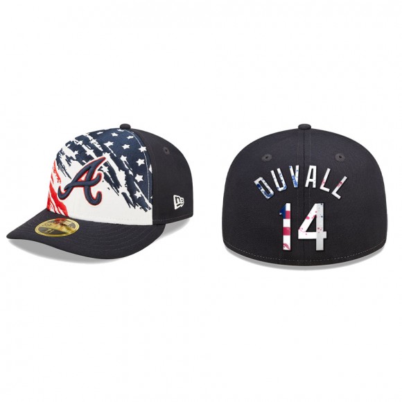 Adam Duvall Atlanta Braves Navy 2022 4th of July Independence Day Low Profile 59FIFTY Fitted Hat