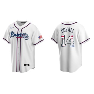 Adam Duvall Atlanta Braves White 2022 4th of July Independence Day Home Replica Jersey