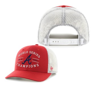 Atlanta Braves '47 2021 World Series Champions Adjustable Trucker Hat Red
