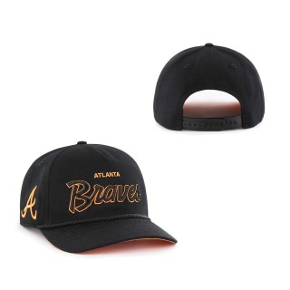 Atlanta Braves '47 Mango Undervisor Hitch Snapback Hat Black