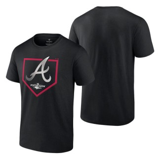Men's Atlanta Braves Fanatics Branded Black 2022 Postseason Around the Horn T-Shirt