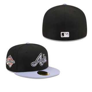 Atlanta Braves Black Side Patch Fitted Hat