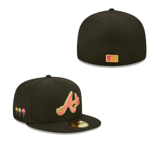 Men's Atlanta Braves Black Summer Sherbet 59FIFTY Fitted Hat