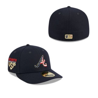 Atlanta Braves Independence Day Low Profile Fitted Hat