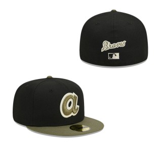Atlanta Braves Khaki Green 59FIFTY Fitted Hat