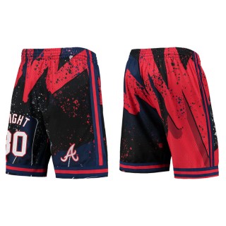 Men's Kyle Wright Atlanta Braves Mitchell & Ness Red Hyper Hoops Shorts