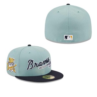 Atlanta Braves Light Blue Navy Beach Kiss 59FIFTY Fitted Hat