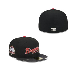 Atlanta Braves Metallic Camo Fitted Hat