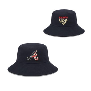 Atlanta Braves Navy 2023 Fourth of July Bucket Hat