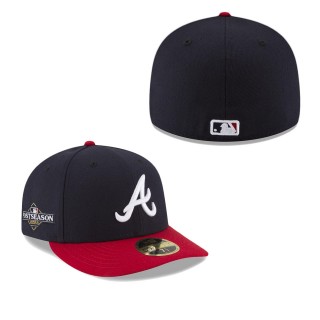 Atlanta Braves Navy 2023 Postseason Side Patch Low Profile 59FIFTY Fitted Cap