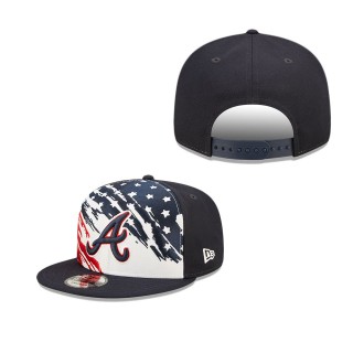 Men's Atlanta Braves Navy 2022 4th of July Independence Day 9FIFTY Snapback Adjustable Hat