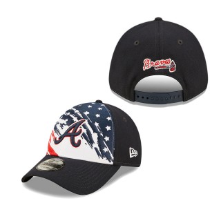 Men's Atlanta Braves Navy 2022 4th of July Independence Day 9FORTY Snapback Adjustable Hat
