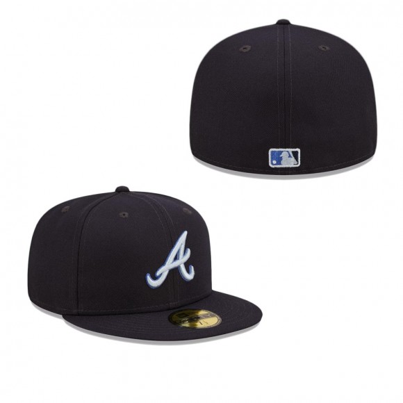 Men's Atlanta Braves Navy Monochrome Camo 59FIFTY Fitted Hat