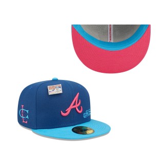 Atlanta Braves Blue Light Blue MLB x Big League Chew Big Rally Blue Raspberry Flavor Pack 59FIFTY Fitted Hat