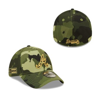 Men's Atlanta Braves New Era Camo 2022 Armed Forces Day 39THIRTY Flex Hat