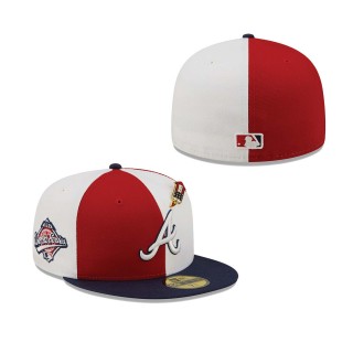 Atlanta Braves Pinwheel Americana Red 59FIFTY Fitted Hat