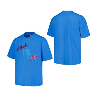 Atlanta Braves PLEASURES Blue Repurpose T-Shirt