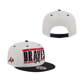 Atlanta Braves New Era Retro Title 9FIFTY Snapback Hat White Navy