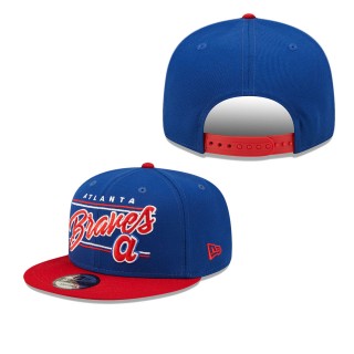 Men's Atlanta Braves Royal Red Team Script 9FIFTY Adjustable Snapback Hat