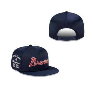 Atlanta Braves Satin Script Snapback Hat