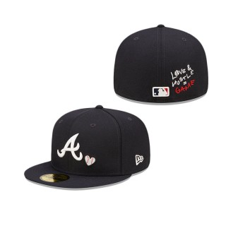Atlanta Braves Team Heart 59FIFTY Fitted Hat