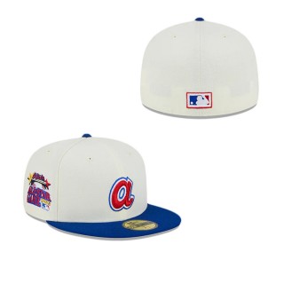 Atlanta Braves Throwback White 59FIFTY Fitted Hat