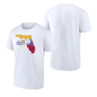 Men's Atlanta Braves Fanatics Branded White 2022 MLB Spring Training Grapefruit League State Fill T-Shirt