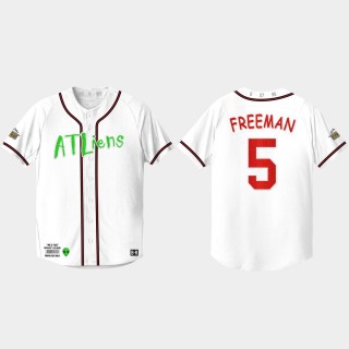Freddie Freeman Atliens White 25th Anniversary Jersey