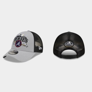 Braves Gray 2021 National League Champions Locker Room Adjustable Hat