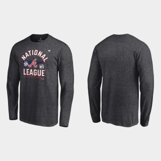 Braves 2021 National League Champions Charcoal Locker Room Long Sleeve T-Shirt