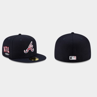 Braves Navy 4th of July 59FIFTY Fitted Hat