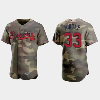 A.J. Minter Braves Camo Armed Forces Day Jersey