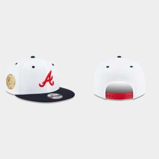 Braves White Americana 9FIFTY Snapback Hat