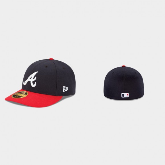 Braves Navy Authentic Collection Low Profile 59FIFTY Hat
