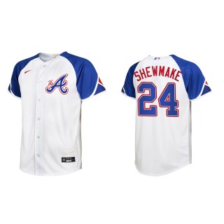 Youth Braden Shewmake Braves White City Connect Replica Jersey