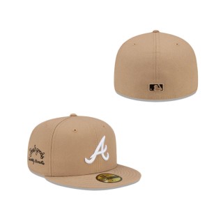 Atlanta Braves Camel 59FIFTY Fitted Hat
