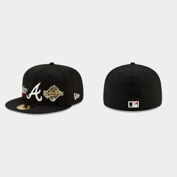 Braves Black Champion 59FIFTY Fitted Hat