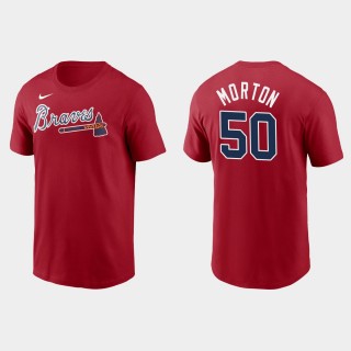 Braves Charlie Morton Name & Number Red Nike T-Shirt