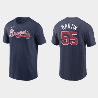 Braves Chris Martin Name & Number Navy Nike T-Shirt