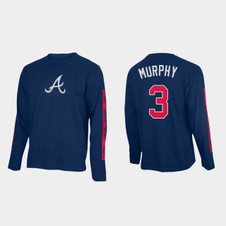Braves Dale Murphy Team Taped Navy Long Sleeve T-Shirt