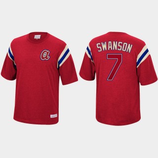 Braves Dansby Swanson Extra Innings Red T-Shirt