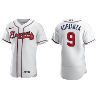 Ehire Adrianza Braves White Authentic Home Jersey